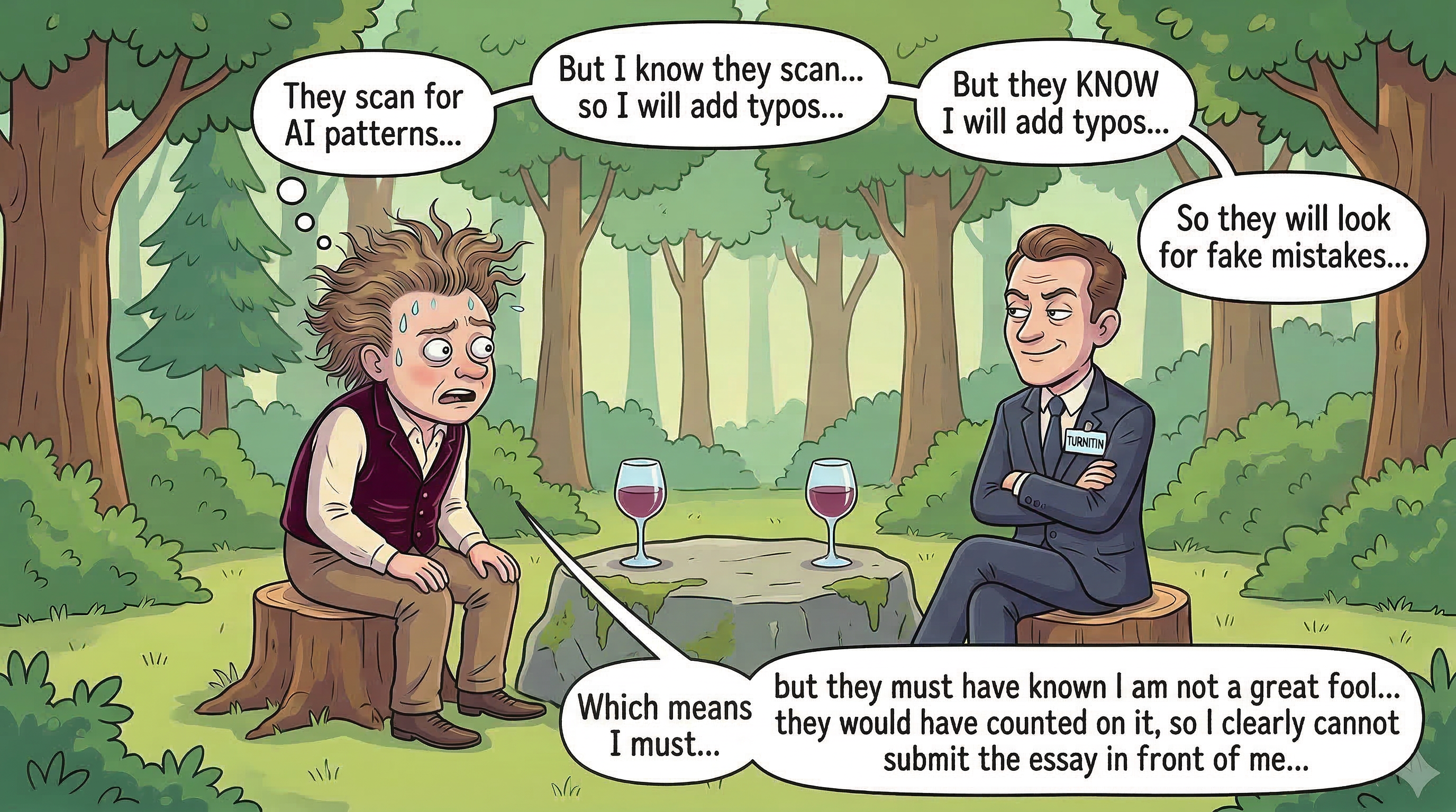 Vizzini vs Turnitin - AI detection circular reasoning
